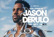 Jason Derulo koncertet ad 2026 júniusában a Budapest Parkban